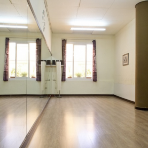 Sala con espejo para gimnasia y baile de Gimdanza Silvia